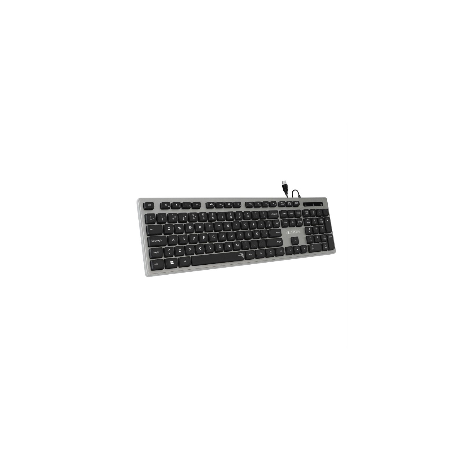 TECLADO USB SUBBLIM WIRED ERGO KEYS SILENT FLAT HQ GREY USB