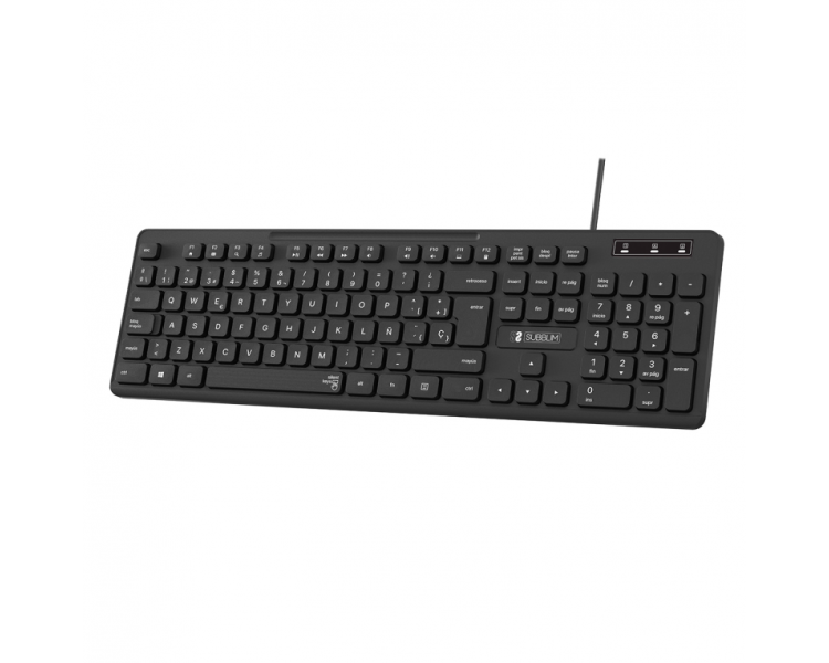 TECLADO SUBBLIM BUSINESS SLIM SILENCIOSO CON CABLE USB