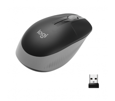 RATON LOGITECH M190 INALAMBRICO NEGRO GRIS