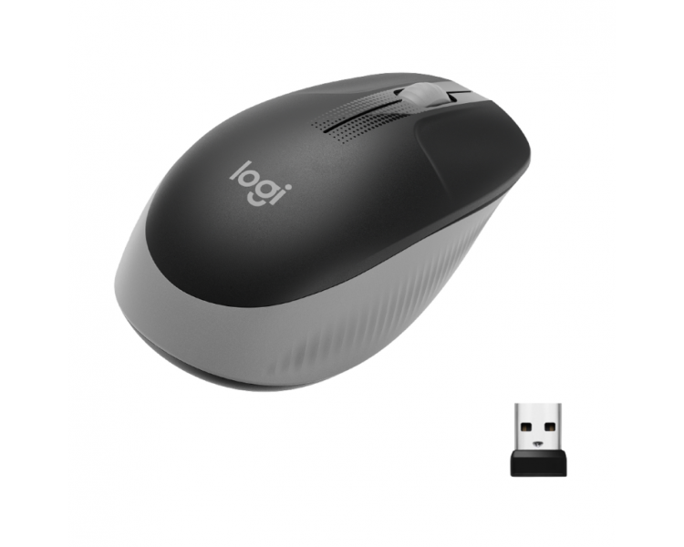 RATON LOGITECH M190 INALAMBRICO NEGRO GRIS