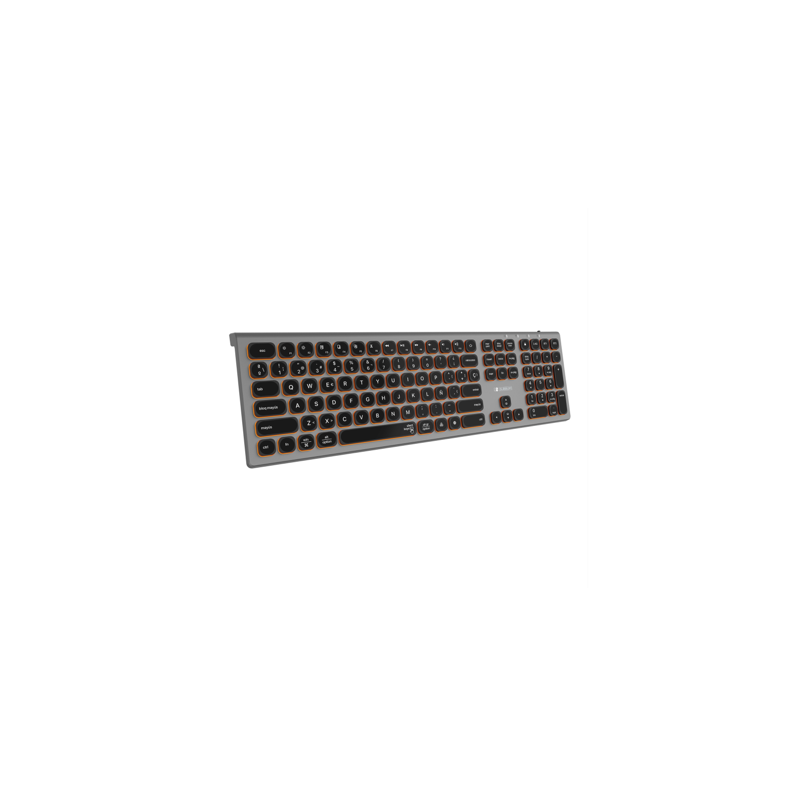 TECLADO SUBBLIM KEYBOARD BLUETOOTH MASTER ILUMINADO EXT GREY BLACK