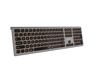 TECLADO SUBBLIM KEYBOARD BLUETOOTH MASTER ILUMINADO EXT GREY BLACK