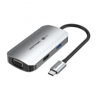 h2Estacion de acoplamiento USB C a HDMI VGA USB 30 PD Tipo de aleacion de aluminio gris de 015 M h2divbr divdivh2Especificacion