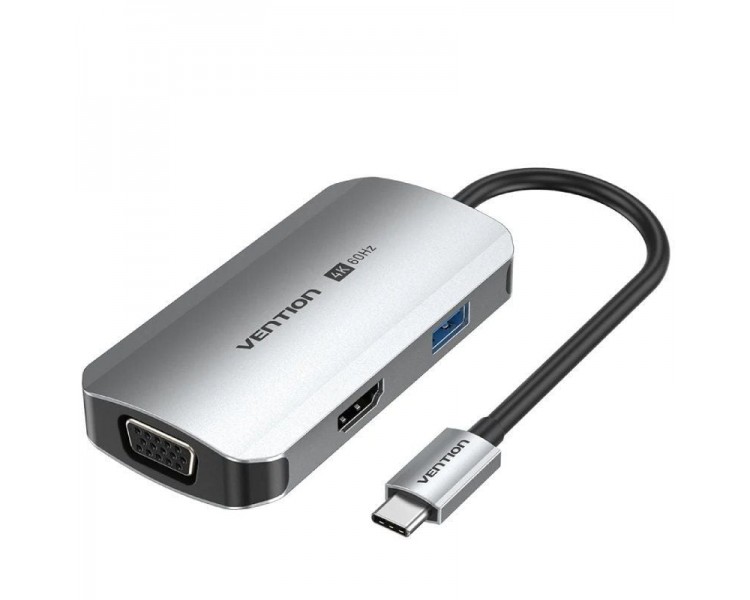 h2Estacion de acoplamiento USB C a HDMI VGA USB 30 PD Tipo de aleacion de aluminio gris de 015 M h2divbr divdivh2Especificacion