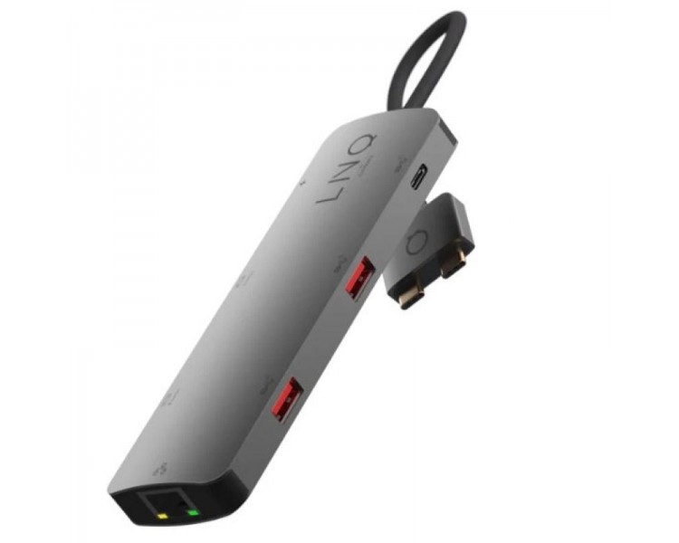 h2Hub multipuerto 7 en 2 USB C de 10 Gbps con HDMI 4K dual y Ethernet para MacBook M1 M2 h2p ppDisenado para resolver las limit