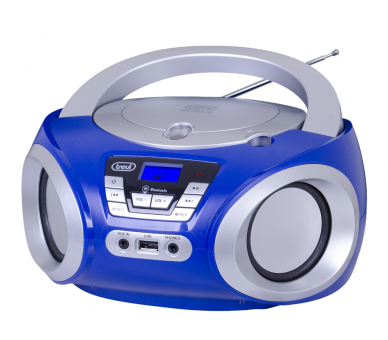 BOOMBOX ESTEREO PORTaTIL CD BLUETOOTH USB AUX IN TREVI CMP 544 BT AZUL