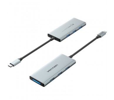 p pp ppAdaptador de dongle USB C 6 en 1 el adaptador USB C a USB VENTION convierte tu dispositivo en una mini estacion de traba