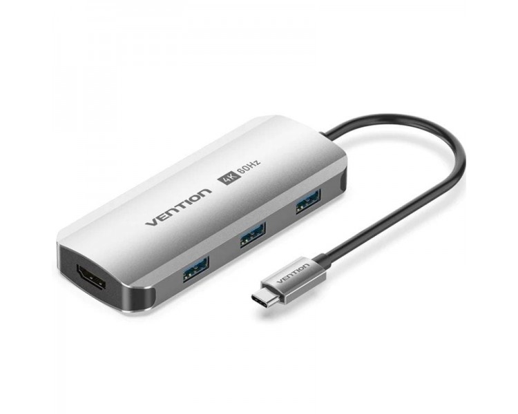 h2Docking Station HDMI USB 30 x3 PD 015M h2divESTACIoN DE CONEXIoN 015 M GRIS TIPO ALEACIoN DE ALUMINIO GRIS br divdivbr divdiv