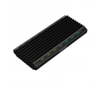 CAJA EXTERNA AISENS M2 RGB GAMING SATA NVME A USB31 GEN2 NEGRA