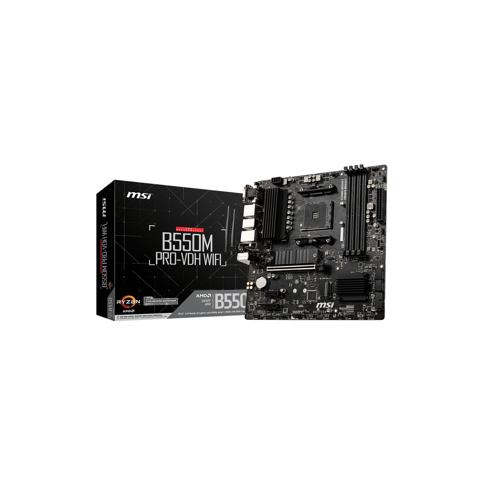 PLACA BASE MSI B550M PRO VDH WIFI AM4 MATX 4XDDR4