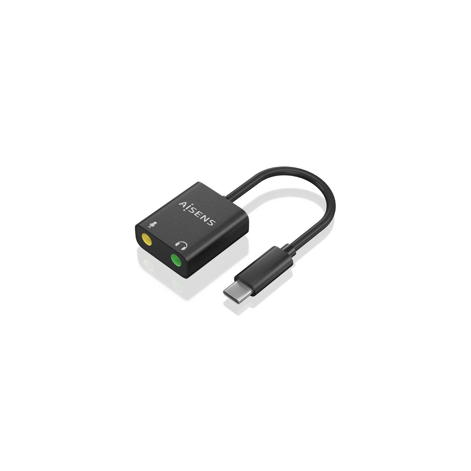 pul libAISENS CONVERSOR USB C A AUDIO 48KHz USB C M 2xJACK 35 H NEGRO 10CM b li libDescripcion b li liConversor USB C a AUDIO c