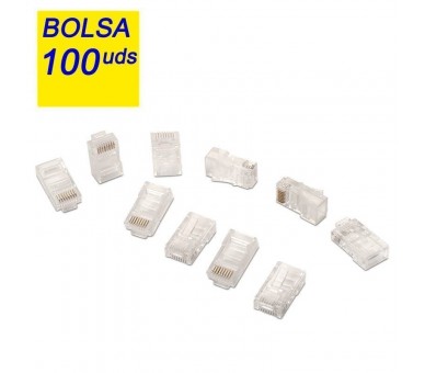 pul liConector para cable red CAT5e RJ45 UTP 8 contactos li liBolsa 100 unidades li liLongitud N A li liColor N A li liNormativ