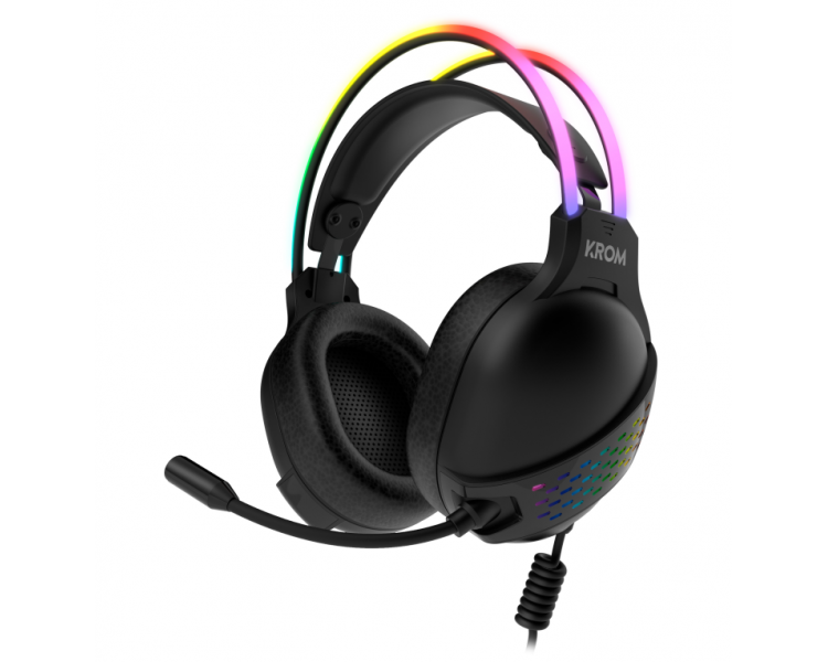 AURICULAR GAMING STEREO KROM KLAIM RGB LED