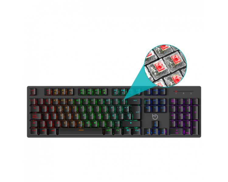 TECLADO GAMING HIDITEC GK400 ARGB MECANICO NEGRO