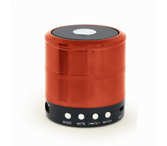 ALTAVOZ PORTATIL GEMBIRD SPK BT 08 R 3W RMS BLUETOOTH ROJO