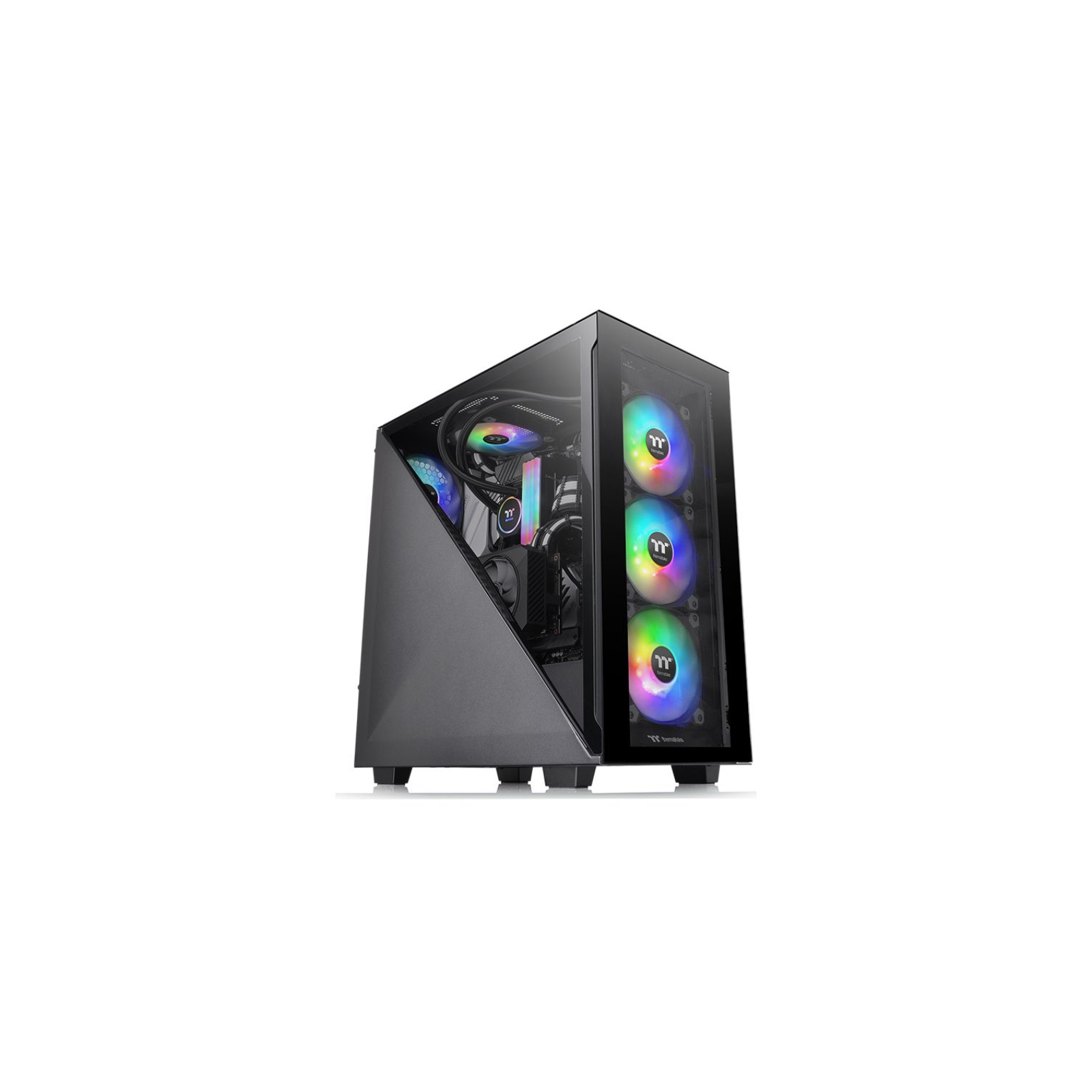 CAJA THERMALTAKE DIVIDER 300 TG ARGB ATX 2XUSB 32 SIN FUENTE NEGRO