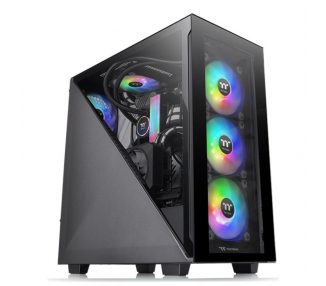 CAJA THERMALTAKE DIVIDER 300 TG ARGB ATX 2XUSB 32 SIN FUENTE NEGRO