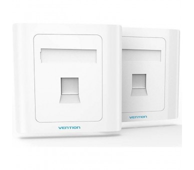 ph2Placa de pared con conector Keystone de 1 puerto Vention tipo 86 h2pEl Wall Plate de 1 puertos Keystone RJ45 Jack de Vention