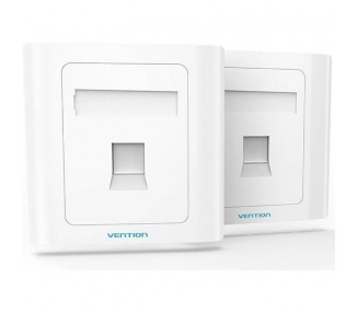 ph2Placa de pared con conector Keystone de 1 puerto Vention tipo 86 h2pEl Wall Plate de 1 puertos Keystone RJ45 Jack de Vention