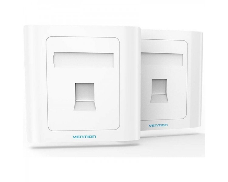 ph2Placa de pared con conector Keystone de 1 puerto Vention tipo 86 h2pEl Wall Plate de 1 puertos Keystone RJ45 Jack de Vention