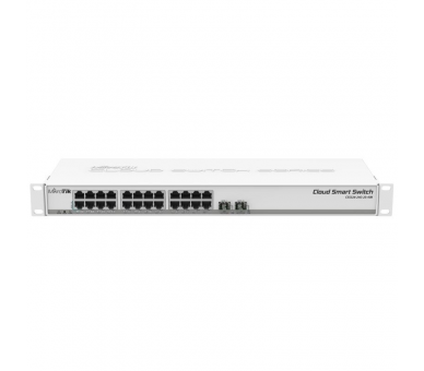 p ppCloud Smart Switch 326 24G 2SRM es un conmutador Gigabit Ethernet de 24 puertos alimentado por SwOS con dos puertos SFP en 