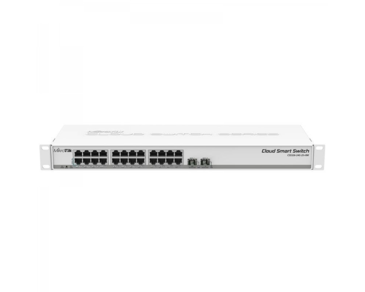 p ppCloud Smart Switch 326 24G 2SRM es un conmutador Gigabit Ethernet de 24 puertos alimentado por SwOS con dos puertos SFP en 