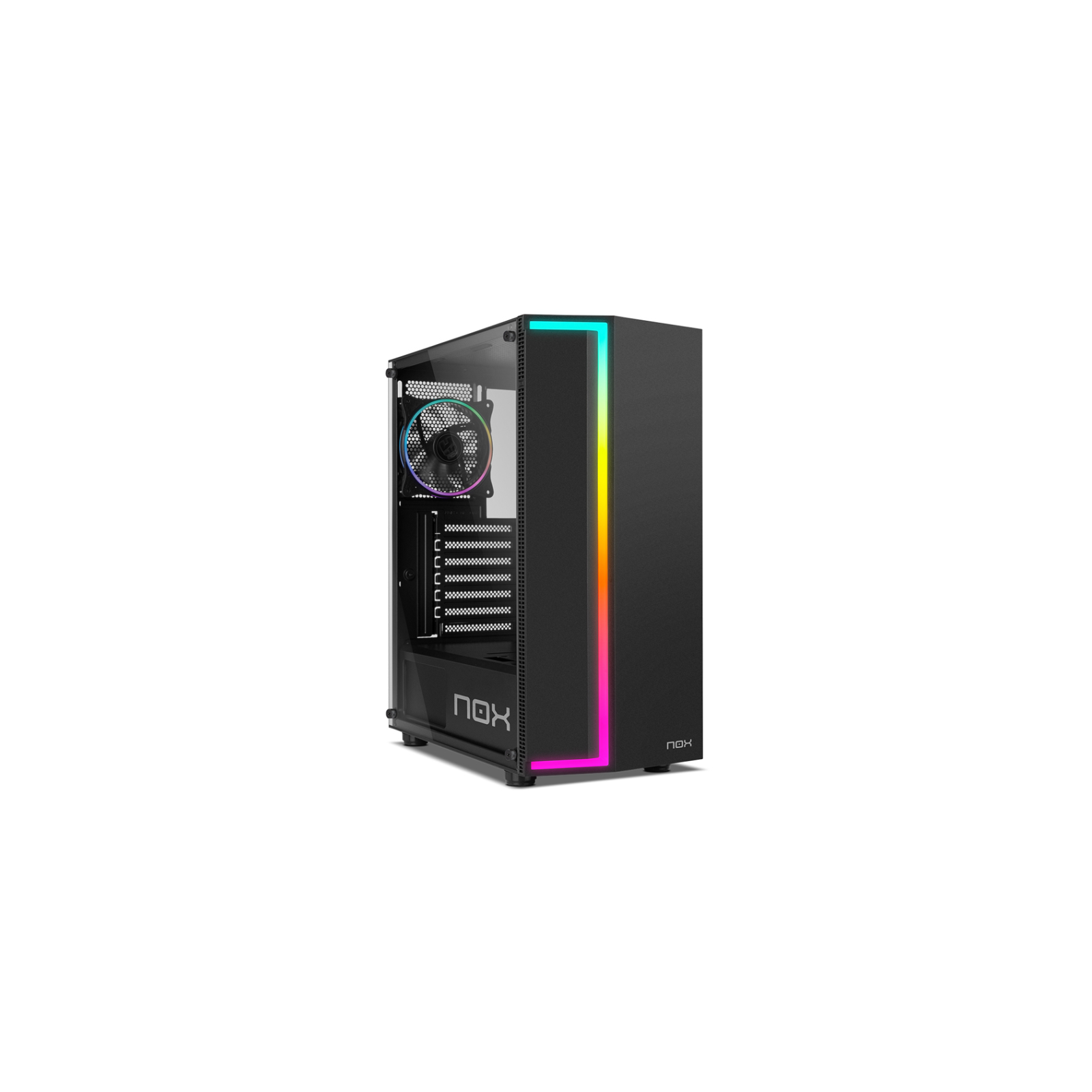 CAJA NOX INFINITY GAMA rgbRAINBOW ATX 1XUSB30 2XUSB20 NEGRO RGB