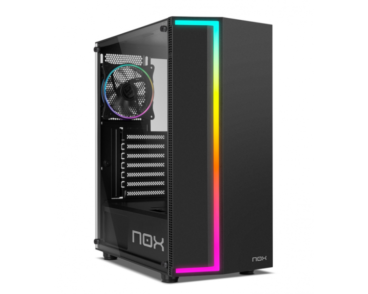 CAJA NOX INFINITY GAMA rgbRAINBOW ATX 1XUSB30 2XUSB20 NEGRO RGB