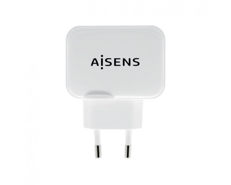 AISENS CARGADOR USB 17W 5V 34A 2xUSB CON CONTROL AI BLANCO