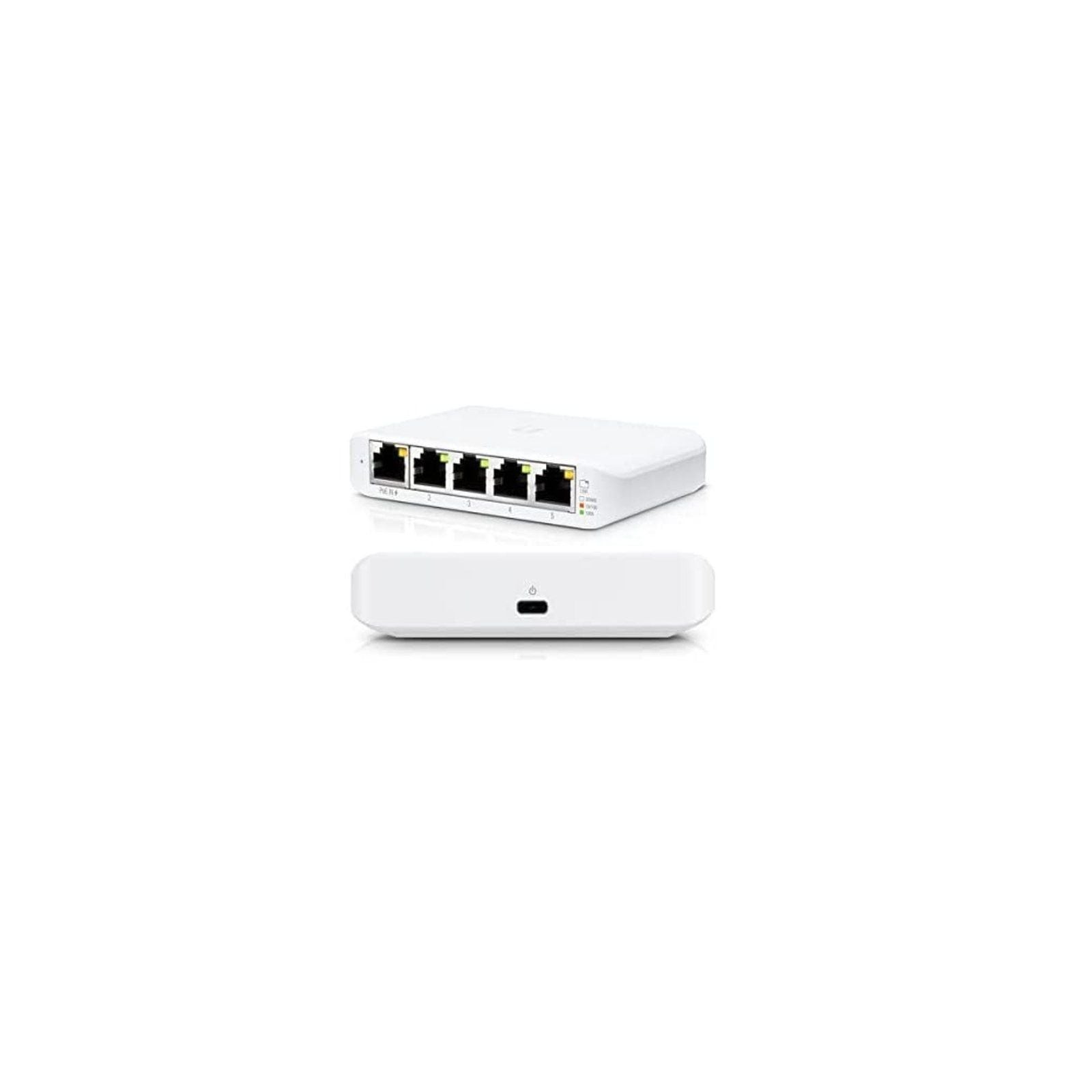 ph2Switch UBIQUITI 5p Gbit Poe USW Flex Mini h2Conmutador Gigabit gestionado de forma inteligente Ofrece 5 puertos Ethernet RJ4