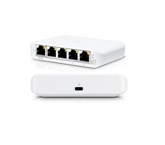 ph2Switch UBIQUITI 5p Gbit Poe USW Flex Mini h2Conmutador Gigabit gestionado de forma inteligente Ofrece 5 puertos Ethernet RJ4