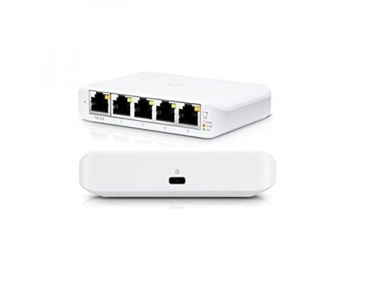 ph2Switch UBIQUITI 5p Gbit Poe USW Flex Mini h2Conmutador Gigabit gestionado de forma inteligente Ofrece 5 puertos Ethernet RJ4