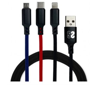 CABLE SUBBLIM PREMIUM 3IN1 MICRO USBTYPE CLIGHTING