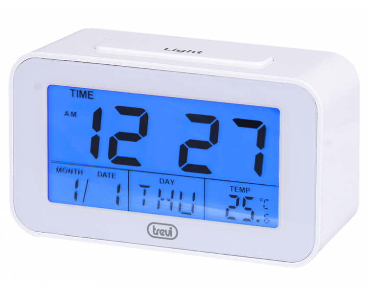 RELOJ DIGITAL CON ALARMA Y TERMoMETRO TREVI SLD 3P50 BLANCO