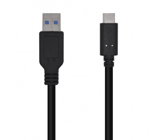 AISENS CABLE USB 31 GEN2 10GBPS 3A TIPO USB C M A M NEGRO 05M