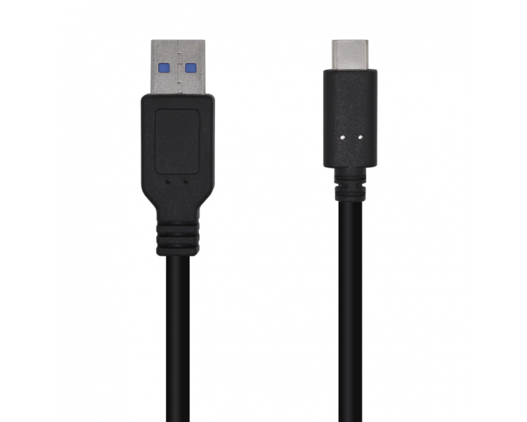 AISENS CABLE USB 31 GEN2 10GBPS 3A TIPO USB C M A M NEGRO 05M