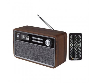 p pul liSintonizador de radio FM con 50 presintonias Material madera li liConexion inalambrica Bluetooth v42 Alcance hasta 10 m