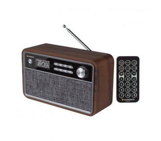 p pul liSintonizador de radio FM con 50 presintonias Material madera li liConexion inalambrica Bluetooth v42 Alcance hasta 10 m