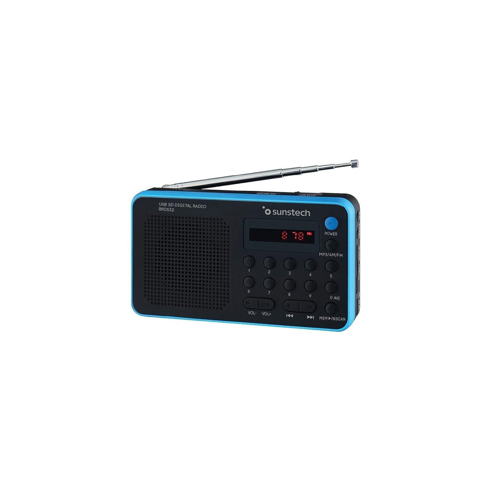 pRadio portatil digital AM FM super compacta con puerto USB y ranura para tarjetas microSD SD MMCbr ppbr pul libEspecificacione