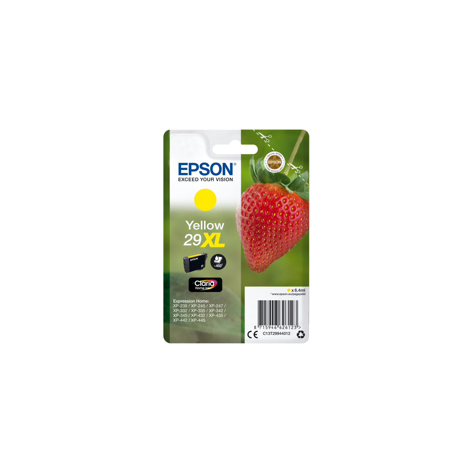 TINTA EPSON CLARIA 29XL AMARILLO XP235 XP332 XP335 XP432 XP435