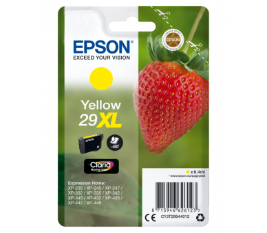 TINTA EPSON CLARIA 29XL AMARILLO XP235 XP332 XP335 XP432 XP435