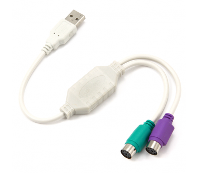 CABLE ADAPTADOR GEMBIRD USB MACHO A 2x PS2 HEMBRA BLANCO