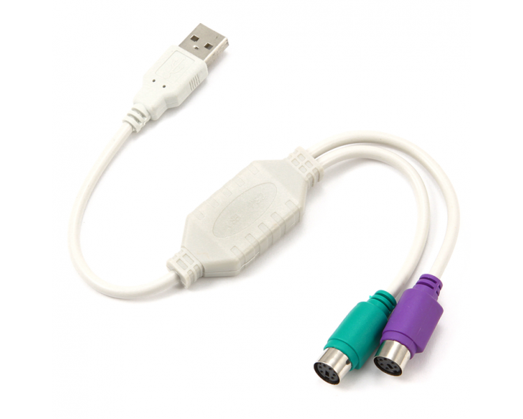 CABLE ADAPTADOR GEMBIRD USB MACHO A 2x PS2 HEMBRA BLANCO