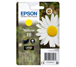 TINTA EPSON CLARIA 18 AMARILLO XP102 205 305 322 405 422