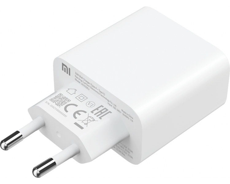 CARGADOR XIAOMI MI 33W FST CHARGER DOBLE PORT 1A1