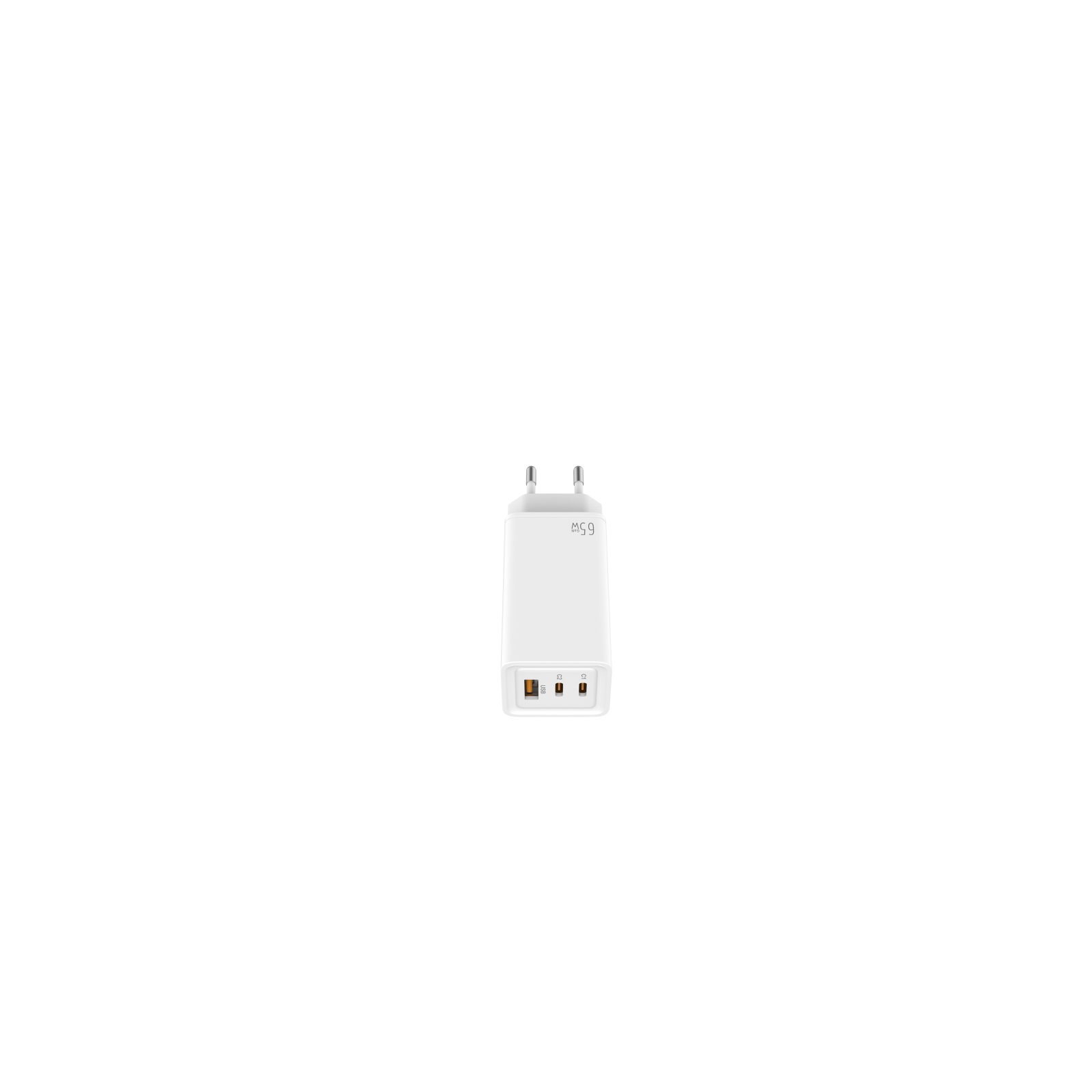 LEOTEC CARGADOR 65W GaN CARGA RAPIDA 2 USB TIPO C PD 1 USB A BLANCO