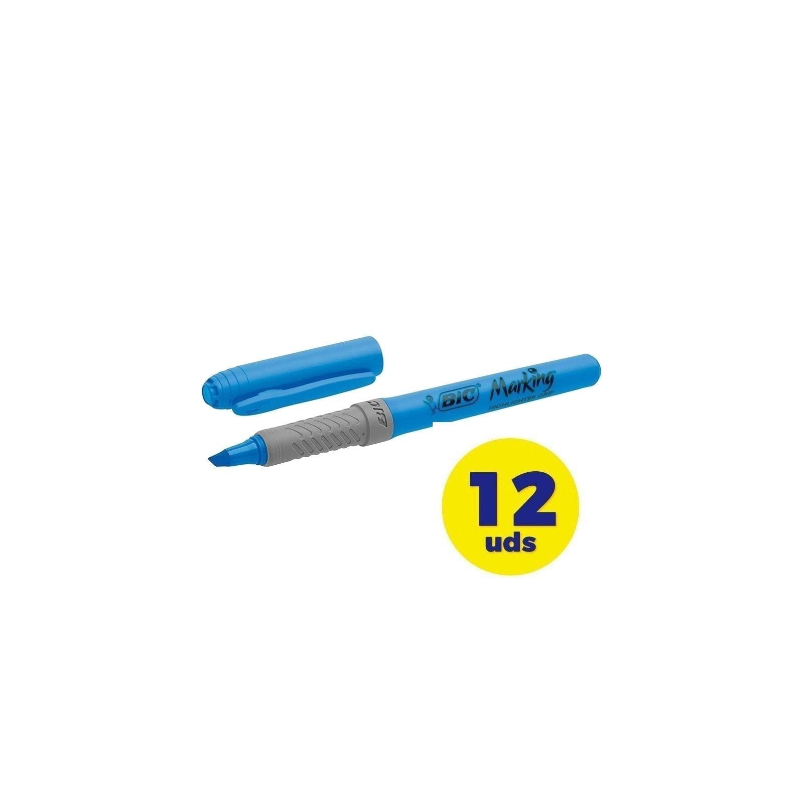 pulliRotulador marcador fluor Bic Brite liner grip con forma de boligrafo liliTrazo 16 34 mm liliPunta biselada liliClip en tap