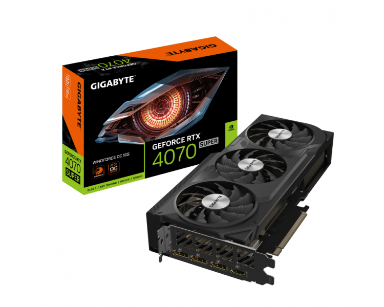 TARJETA GRAFICA GIGABYTE RTX 4070 SUPER WINDFORCE OC 12GB