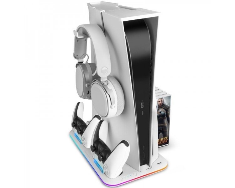 ph2SOPORTE MULTIFUNCIoN RGB PARA PS5 MPS5 B h2pEl soporte MPS5 B para PS5 es el accesorio de juego todo en uno perfecto que com