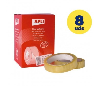 ppCinta adhesiva transparente 19 mm x 66 m de uso universal Film resistente de 28 micras y desenrollado silencioso Buena transp